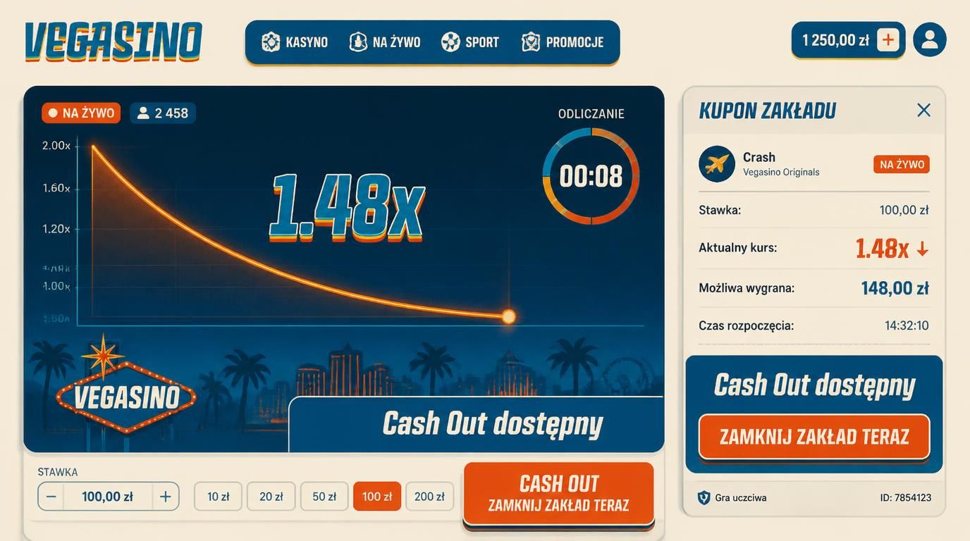 Interfejs zakładu z opcją Cash Out